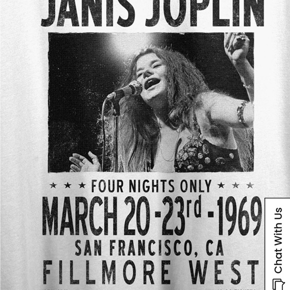NWOT PacSun Janis Joplin Cropped Tee - Picture 2 of 4